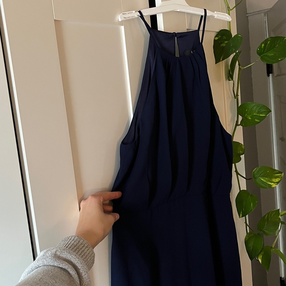 Lulus Elegant Navy Blue Sleeveless Dress